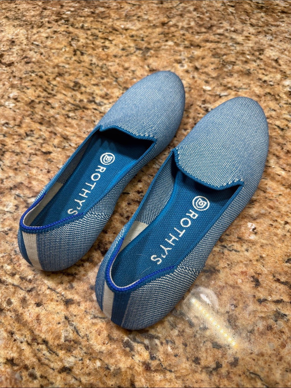 Rothy's Indigo Cloud Knit Slip-On Loafer size 7.5